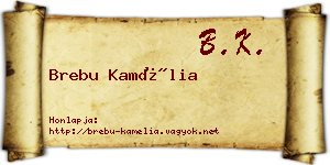 Brebu Kamélia névjegykártya